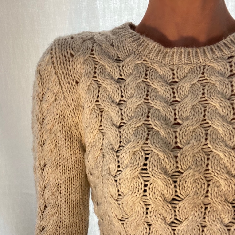H&M Oatmeal Cable Knit Sweater